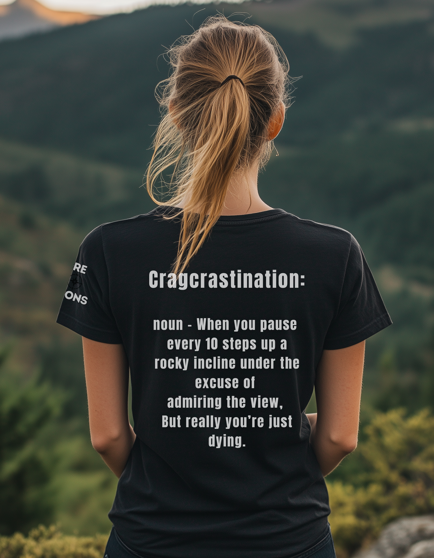 Cragcrastination T-Shirt - Funny Hiking Tee - Perfect Gift for Hikers - Funny Hiking Tee