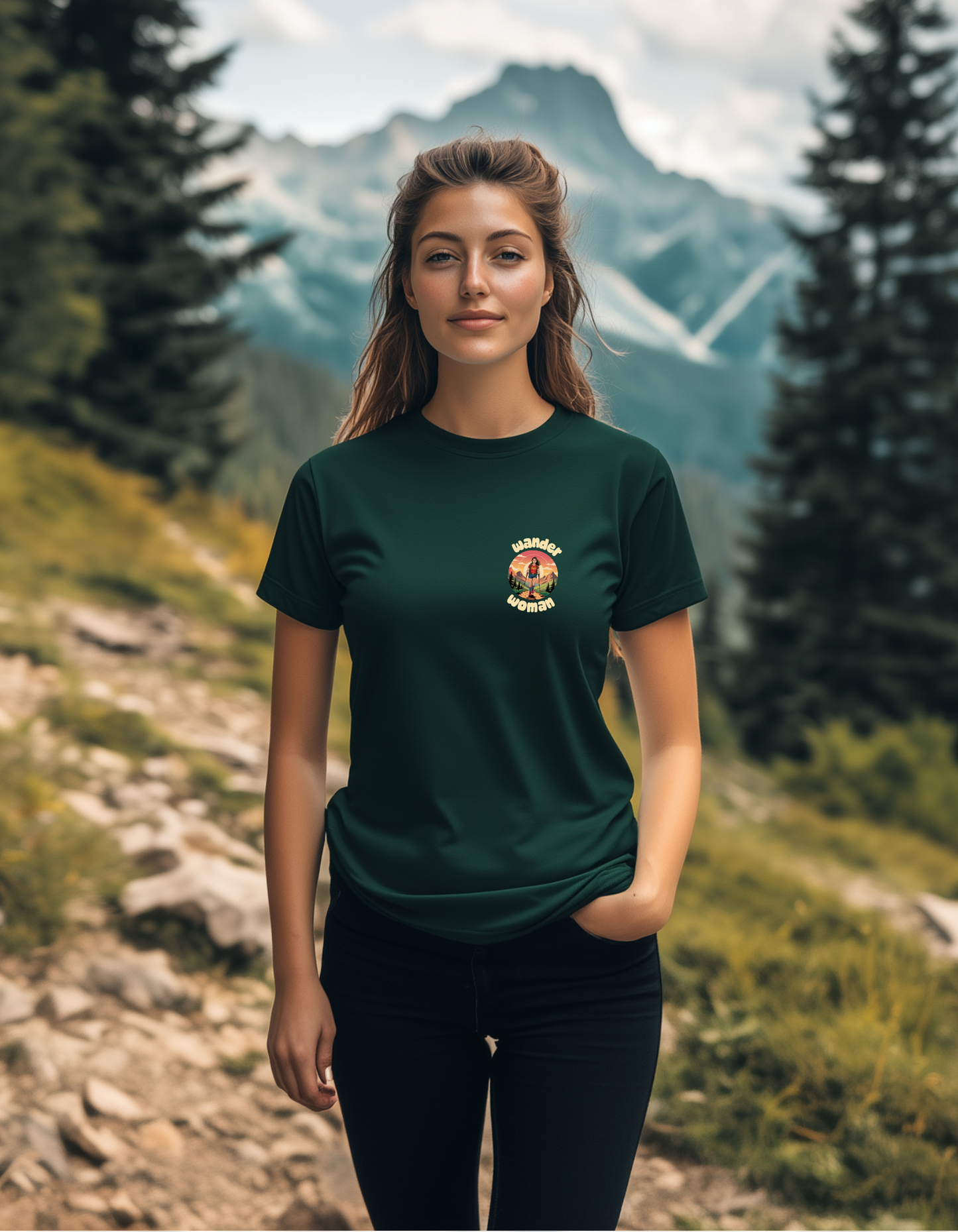 Wander Women T-Shirt - Eco-Friendly Outdoor Style - Hiking Tee - Outdoors