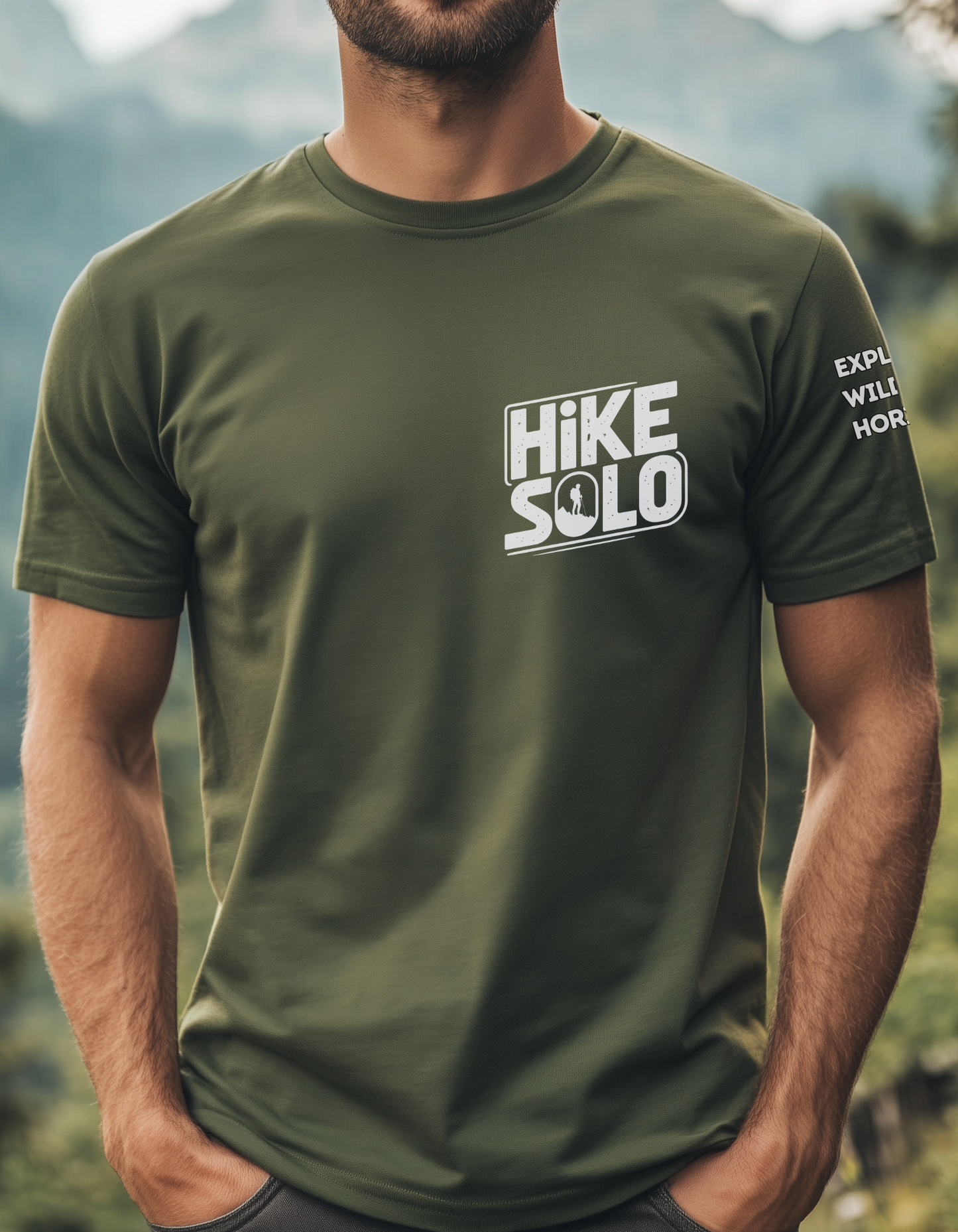 Hike Solo Shirt – Hiking T-Shirt for Lone Trail Seekers & Outdoor Introverts – Unisex Nature Tee