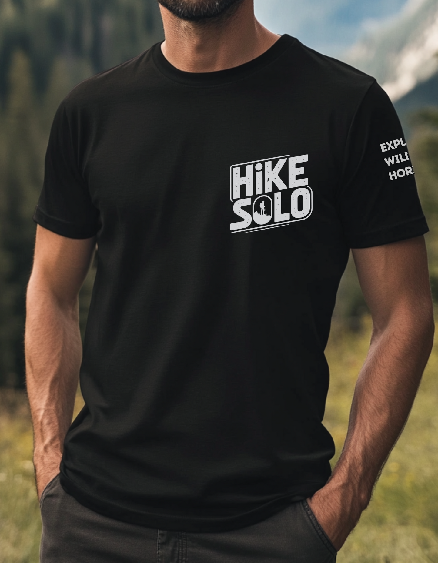 Hike Solo Shirt – Hiking T-Shirt for Lone Trail Seekers & Outdoor Introverts – Unisex Nature Tee