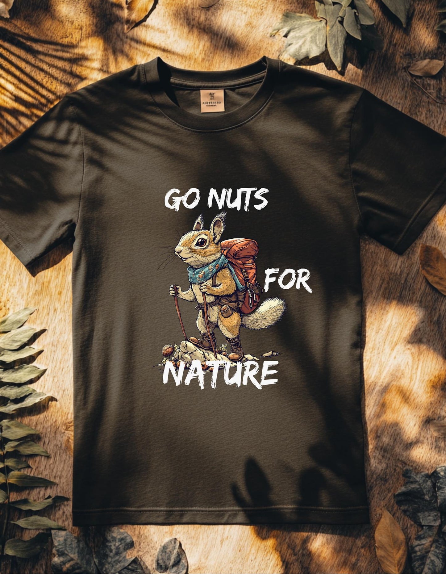 Go Nuts For Nature Society Squirrel Retro shirt, Funny Hiking Shirt, Forest Camper Shirt, Animal Sayings Sweatshirt, Squirrel Hiking