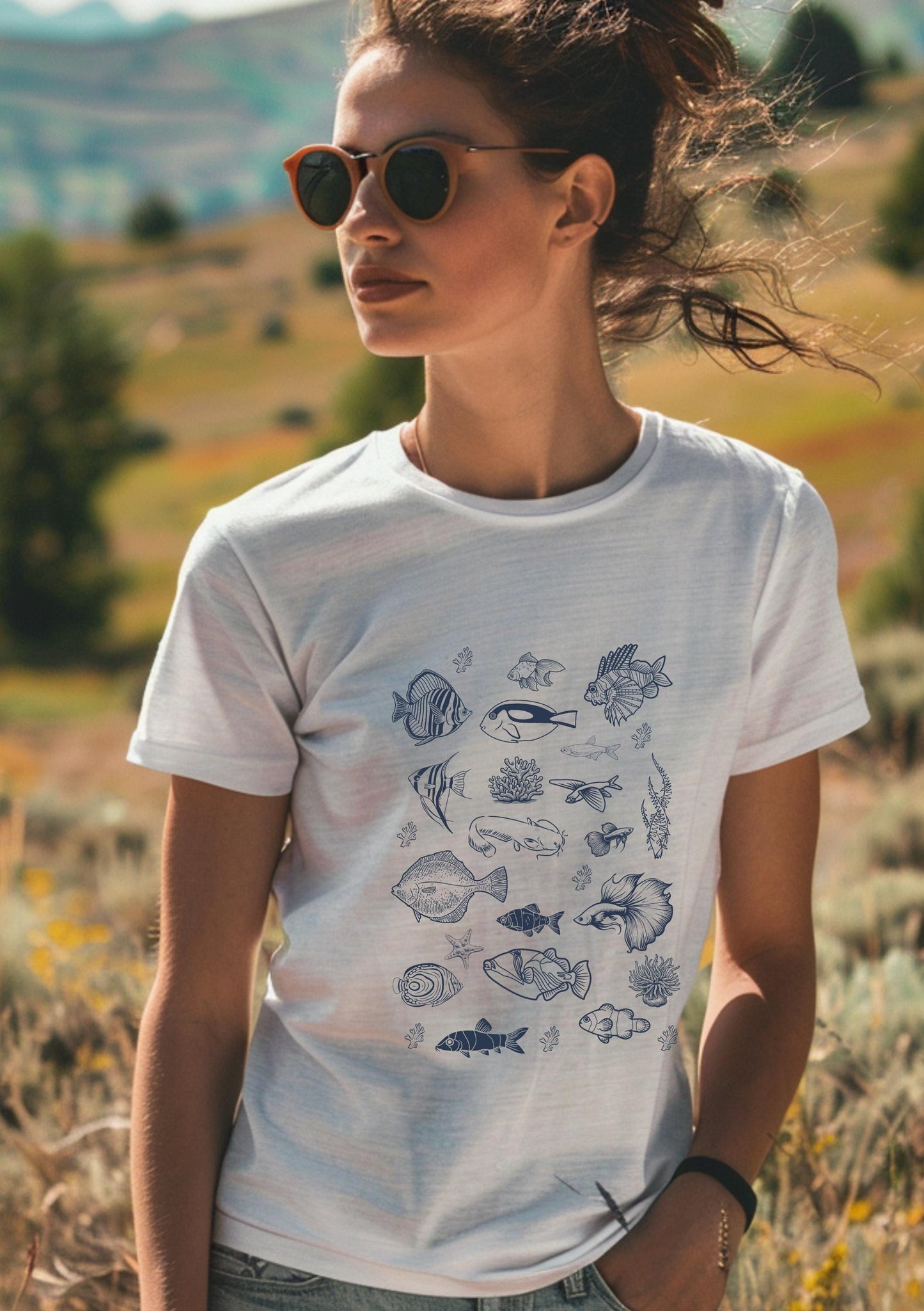 Tropical Fish Ocean Nature T Shirt, Vintage Sea Tshirt, Retro, Tropical Fish, Fish Lover, Sealife, Ocean