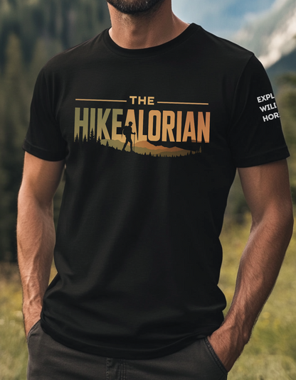 Hikealorian Hiking Shirt - Funny Star Gift - Outdoors Hiker Tee - Gift for Hikers - Hiking Pun T-Shirt - Explore Outdoors Shirt - Outdoors