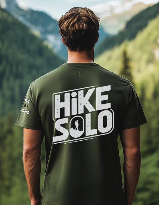 Hike Solo Shirt – Hiking T-Shirt for Lone Trail Seekers & Outdoor Introverts – Unisex Nature Tee