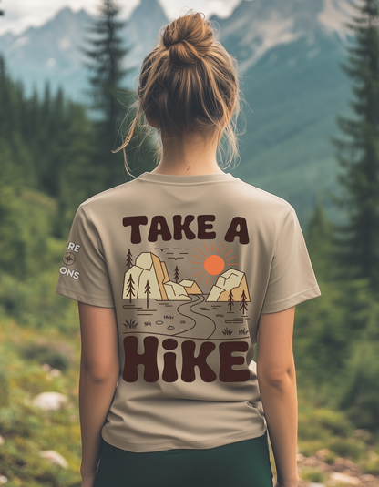 Explore Wild Horizons 'Take A Hike' Cotton T-Shirt – Funny Hiking Shirt – Nature Lover Gift – Outdoor Adventure Tee