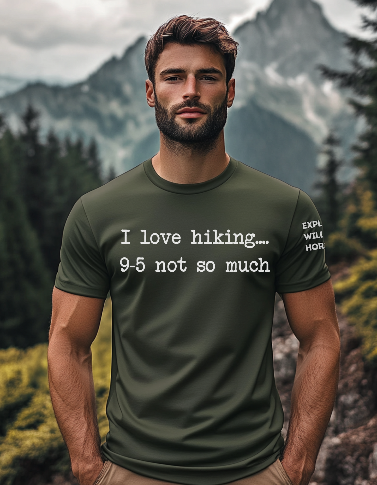 9-5 not so much - I Love Hiking T-Shirt | Hiker's Gift | Casual Cotton Tee for Adventure Lovers
