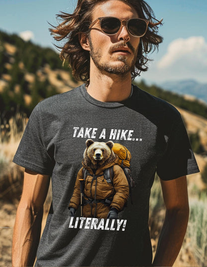 Take a hike - Retro Sweatshirt - Funny Hiking Shirt - Forest Camper Shirt -  Animal Sayings Sweatshirt - Brown Bear