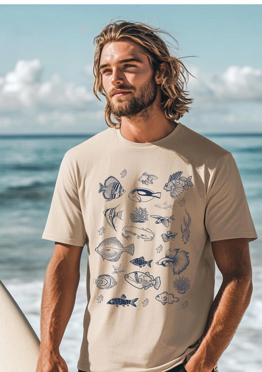Tropical Fish Ocean Nature T Shirt, Vintage Sea Tshirt, Retro, Tropical Fish, Fish Lover, Sealife, Ocean