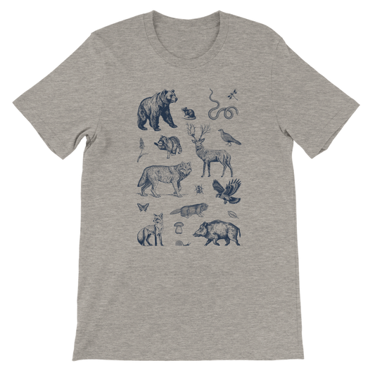 Vintage 90s Tattoo Forest Animal Tshirt, Retro Woodland Nature Shirt, Woodland, Eagle, Deer, Snake, Bear Shirt, Unisex Relaxed Adult Tee